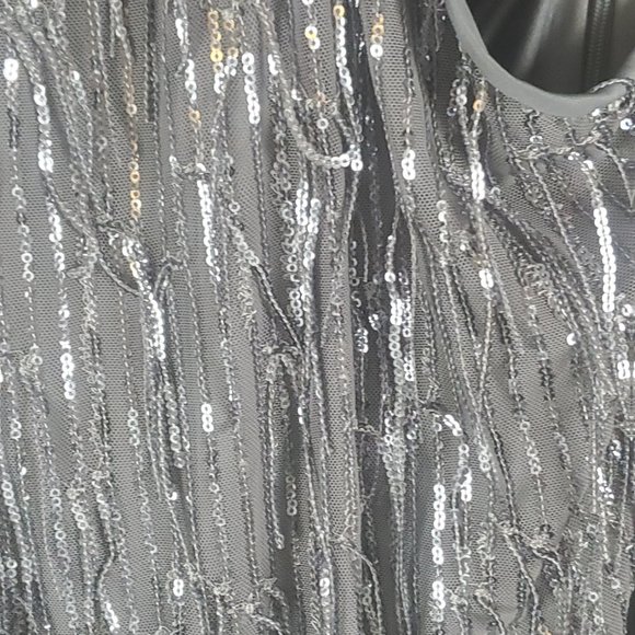 SILVER  COCKTAIL DRESS - Picture 2 of 4